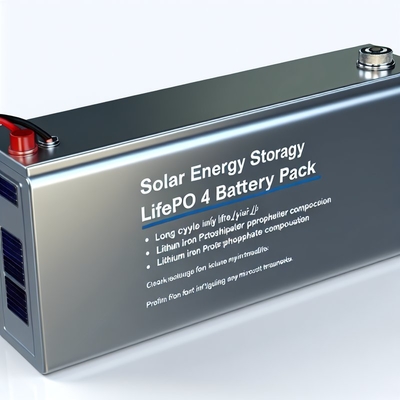 Solar Energy Storage LiFePO4 Battery Pack with Long Cycle Life and Lithium Iron Phosphate