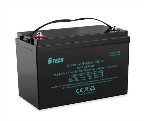 12V LiFePO4-Batterie zum Ersetzen der VRLA-Batterie 50Ah, 100Ah, 150Ah, 200Ah mit blauem Zahn