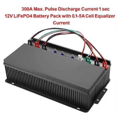 300A Max. Impulsentladestrom 1 Sek. 12V LiFePO4-Batteriepack mit 0,1-5A Zell-Equalizer-Strom