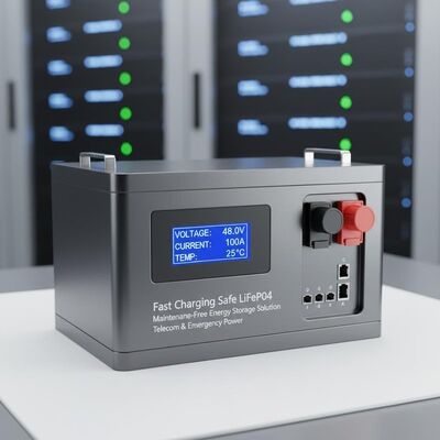 Fast Charging Safe LiFePO4 Battery Pack Maintenance Free Energy Storage Solution for Telecom and Emergency Power Systems