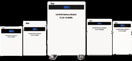 G TECH 51.2V 200Ah 10KWH Wandmontierte LiFePO4-Batterie mit langer Lebensdauer für die Solarenergiespeicherung
