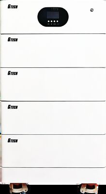 G TECH Stapelbarer 20,48 kWh LiFePO4-Batteriespeicher mit 6000 langen Ladezyklen für die Solarenergiespeicherung