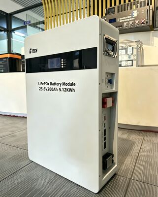 G TECH 25.6V 200Ah 5KWh Wandbatterie LiFePO4 für die Energiespeicherung im Haushalt mit langer Lebensdauer